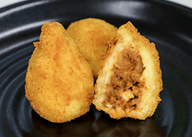 Alimento produzido pela TUBO ITA Forming and Encrusting Machine for Arancini